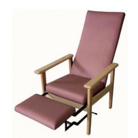 Sillon geriatrico respaldo alto reclinable con reposa-piernas